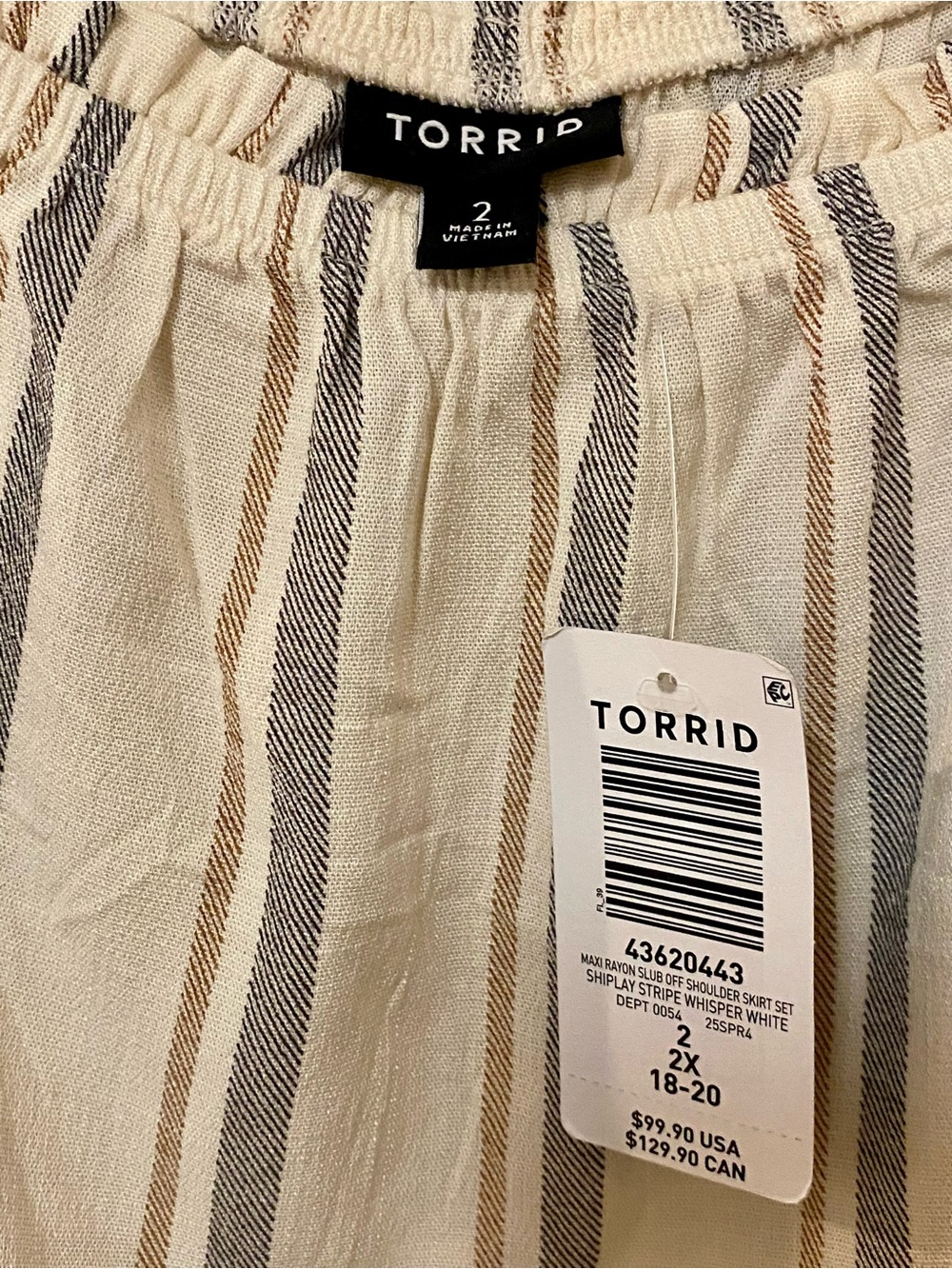Torrid Off Shoulder Maxi Skirt Set - Top 2X - Skirt 1X - NWT! - Picture 7 of 12